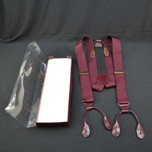 Vintage Boston Traders burgundy suspenders